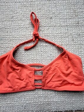 Midori Bikinis Orange Halter Bikini Top